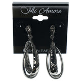 Silver-Tone Metal Dangle-Earrings #1447