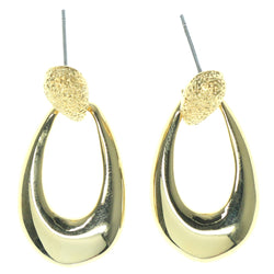 Gold-Tone Metal Dangle-Earrings #1455