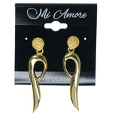 Gold-Tone Metal Dangle-Earrings #1456