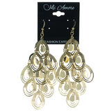 Gold-Tone Metal Chandelier-Earrings #1463