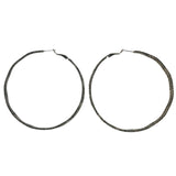 Bronze-Tone Metal Hoop-Earrings #1590
