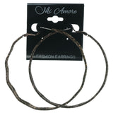 Bronze-Tone Metal Hoop-Earrings #1590