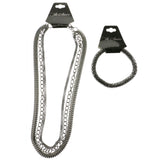 Matching Bracelet Adjustable Length Layered-Necklace Black Color  #2517