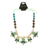 Adjustable Length Statement-Necklace With Faceted Accents Colorful & Gold-Tone Colored #2465 - Mi Amore