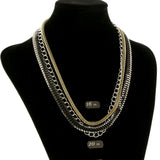 Adjustable Length Layered-Necklace Colorful & Black Colored #2696