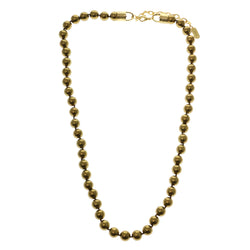 Adjustable Length Conservative-Necklace With Bead Accents  Gold-Tone Color #2510