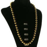 Adjustable Length Conservative-Necklace With Bead Accents  Gold-Tone Color #2510
