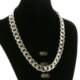 Adjustable Length Chain-Necklace Silver-Tone Color  #2553