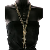 Gold-Tone & Silver-Tone Colored Metal Layered-Statement-Necklace #2602