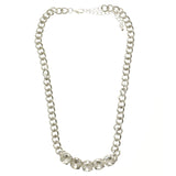 Adjustable Length Statement-Necklace With Crystal Accents  Silver-Tone Color #2640 - Mi Amore