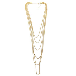 Adjustable Length Layered-Necklace Gold-Tone Color  #2662