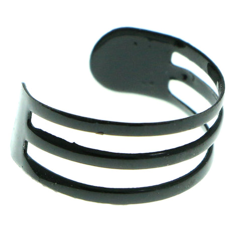 Adjustable Triple Band Toe-Ring Black Color  #4447
