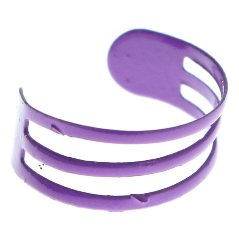 Adjustable Triple Band Toe-Ring Purple Color  #4447