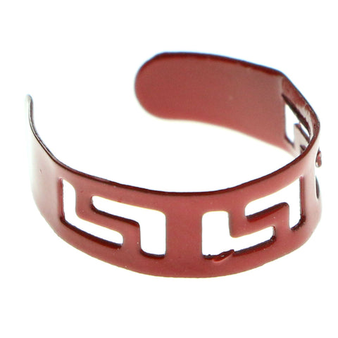 Adjustable Tribal Pattern Toe-Ring Red Color  #4449