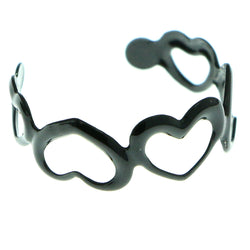 Adjustable Heart Toe-Ring Black Color  #4446