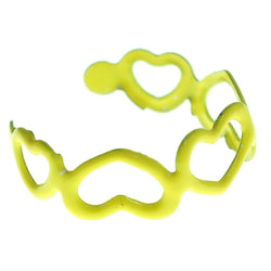 Adjustable Heart Toe-Ring Yellow Color  #4446