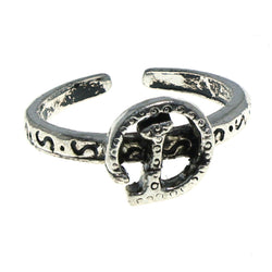 Adjustable Initial D Toe-Ring Silver-Tone Color  #4443