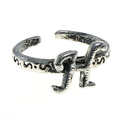 Adjustable Initial H Toe-Ring Silver-Tone Color  #4443