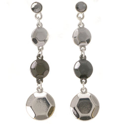 Drop-Dangle Earrings Earrings With Crystal Accents Gold-Tone & Gray Colored #3243