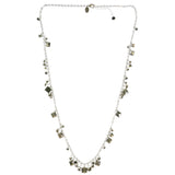 Long Adjustable Length Necklace  With Crystal Accents Silver-Tone Color #3793