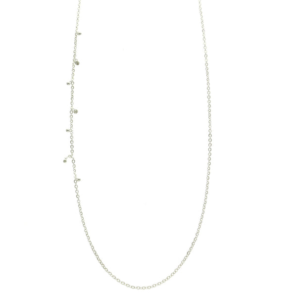 Mi Amore Adjustable Drop-Accented-Belly-Chain Silver-Tone