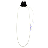 Mi Amore Adjustable Drop-Accented-Belly-Chain Silver-Tone/Blue