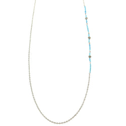 Mi Amore Flower Adjustable Dangle-Belly-Chain Blue & Silver-Tone