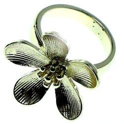 Mi Amore Flower Sized-Ring Gold-Tone Size 7.00