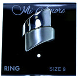 Mi Amore Spiral Sized-Ring Silver-Tone Size 9.00