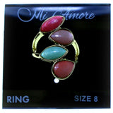 Mi Amore Sized-Ring Gold-Tone/Multicolor Size 8.00