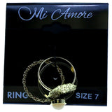 Mi Amore 3 PC  Multiple-Ring-Set Gold-Tone/Peach Size 7.00