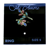 Mi Amore Floral Sized-Ring Gold-Tone/Multicolor Size 9.00