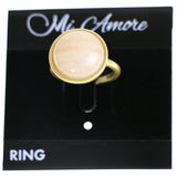 Mi Amore Sized-Ring Gold-Tone/Peach Size 7