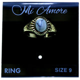 Mi Amore Sized-Ring Gold-Tone/White Size 9.00