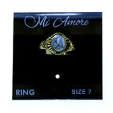 Mi Amore Sized-Ring Gold-Tone/White Size 7.00