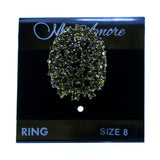 Mi Amore Sized-Ring Gold-Tone/Clear Size 8.00