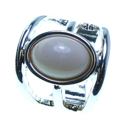 Mi Amore Sized-Ring Silver-Tone/Peach Size 9.00