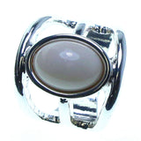 Mi Amore Sized-Ring Silver-Tone/Peach Size 10.00