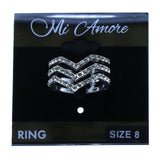 Mi Amore Sized-Ring Silver-Tone Size 8.00