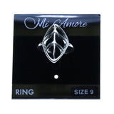 Mi Amore Leaf Sized-Ring Silver-Tone Size 9.00