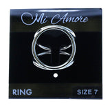 Mi Amore 3 loop Sized-Ring Silver-Tone Size 7.00