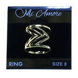 Mi Amore 2 band Sized-Ring Gold-Tone Size 8.00