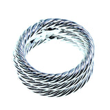 Mi Amore Braided Sized-Ring Silver-Tone Size 8.00