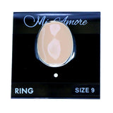 Mi Amore Sized-Ring Silver-Tone/Peach Size 9.00