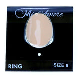 Mi Amore Sized-Ring Silver-Tone/Peach Size 8.00