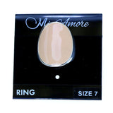 Mi Amore Sized-Ring Silver-Tone/Peach Size 7.00