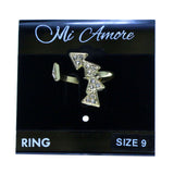 Mi Amore Sized-Ring Gold-Tone/Clear Size 9.00