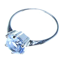 Mi Amore Sized-Ring Silver-Tone/Blue Size 9.00