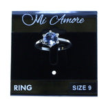 Mi Amore Sized-Ring Silver-Tone/Blue Size 9.00