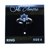 Mi Amore Sized-Ring Silver-Tone/Blue Size 8.00